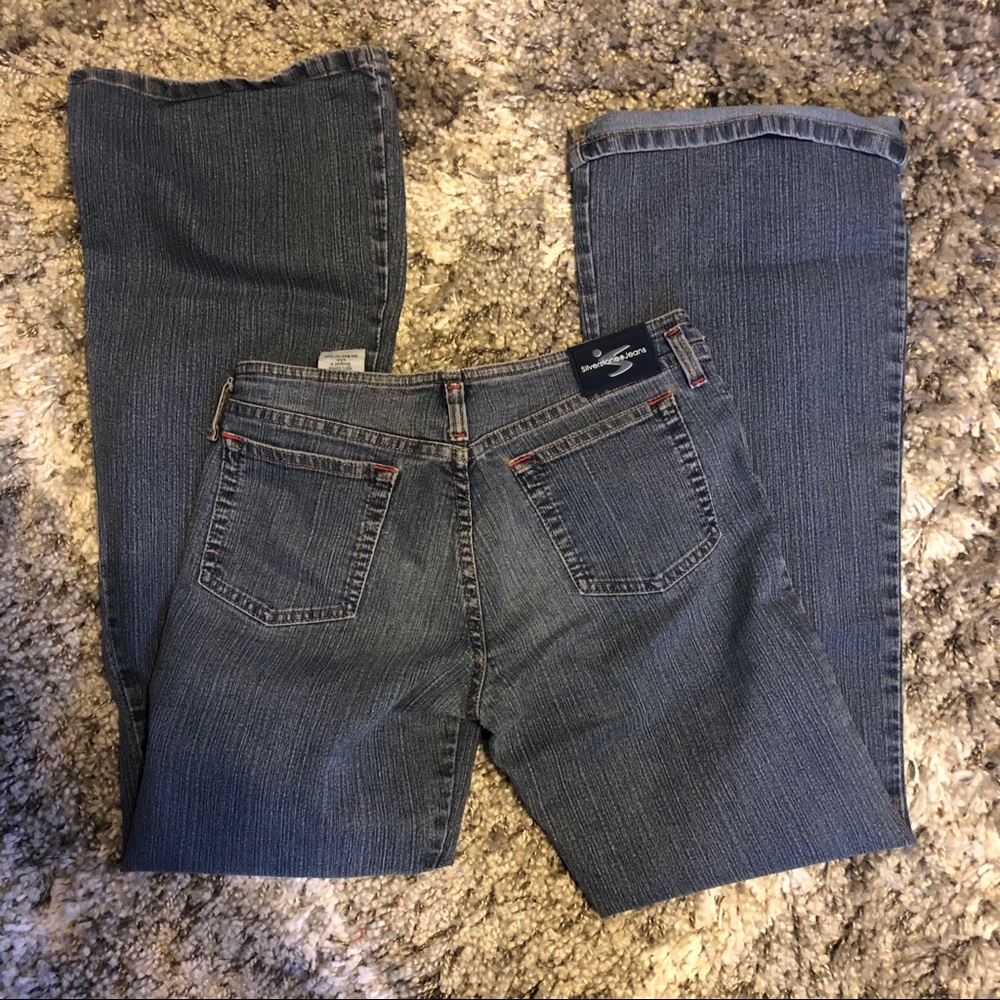 Low rise wide leg jeans